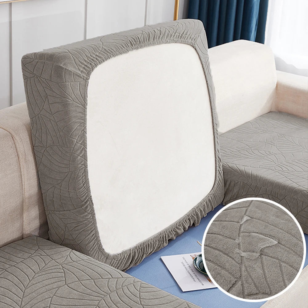 Waterproof Stretch Sofa Cushion Cover Jacquard Fabric Pure Sofa Cover Removable Protector Couch Cover Chaise Lounge Living Room