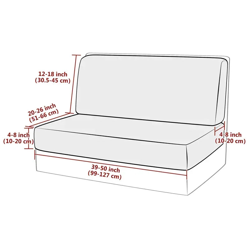 2 Pcs/set Leaves Jacquard RV Dinette Cushion Covers Elastic Armless Couch Slipcover Stretch Rv Camper Car Bench Seat Cover