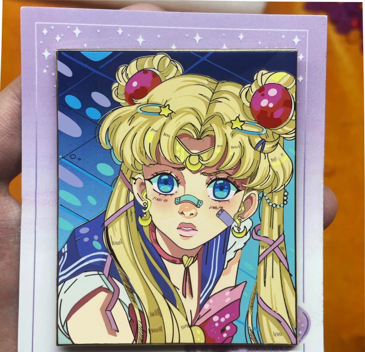 Pretty Girl Warrior Anime Fantasy Enamel Pin