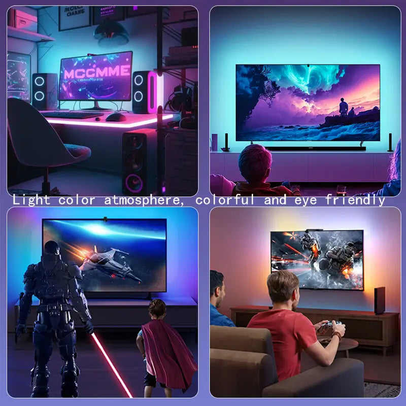 Anime TV Sync LED Backlight Strip – RGBIC USB Music Sync