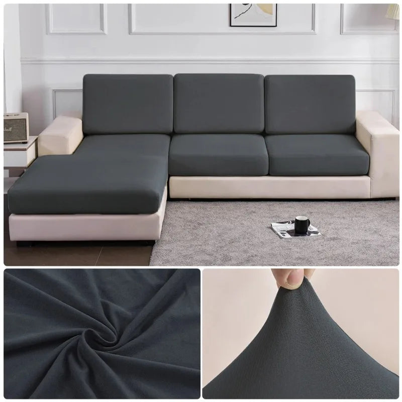 Elastic Sofa Seat Cushion Cover Spandex Polyester Sofa Cover for Living Room Washable Removable L Shape Corner Couch Protector