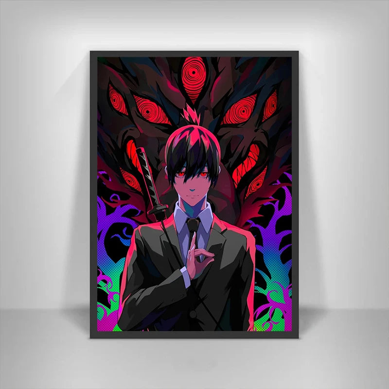 Anime Chainsaw Man Posters and Prints Canvas Painting Chainsawman Comic Wall Art Pictures for Modern Family Bedroom Home Decor