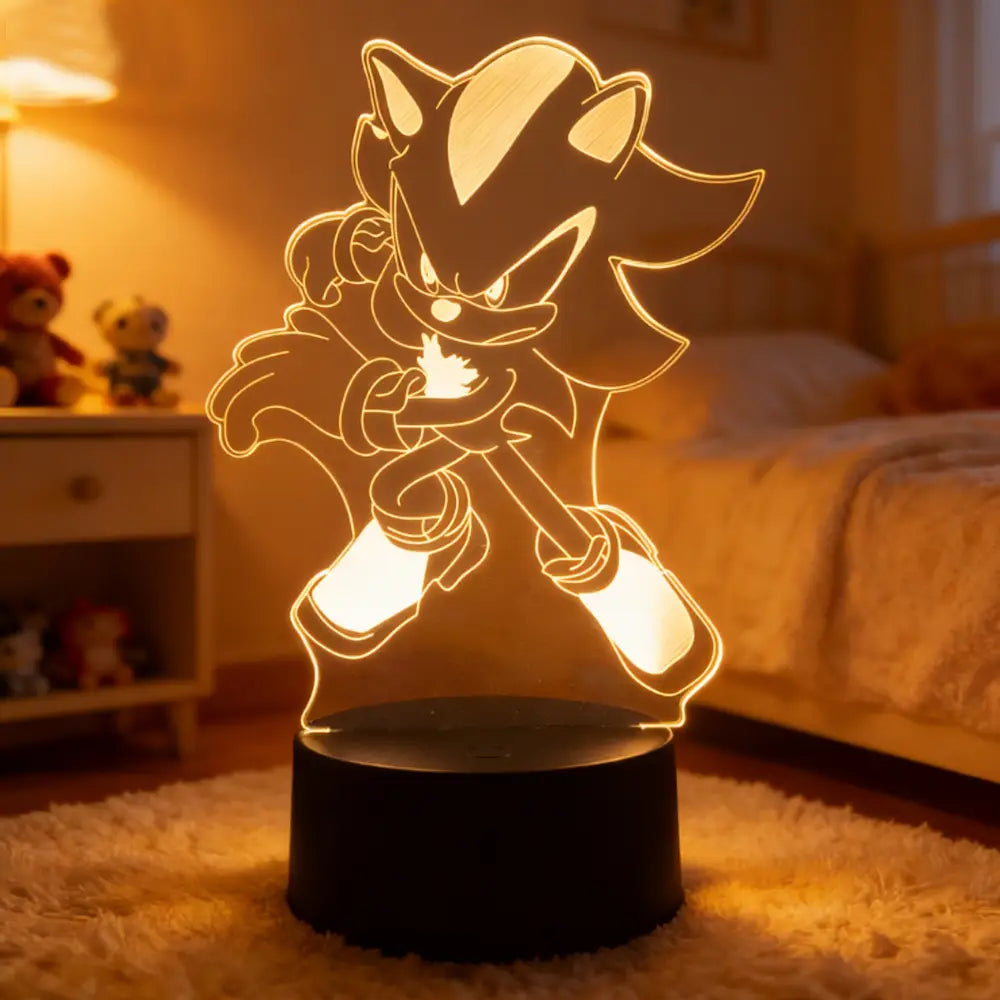 Sonic the Hedgehog 3D LED Night Light – Bedroom Lamp