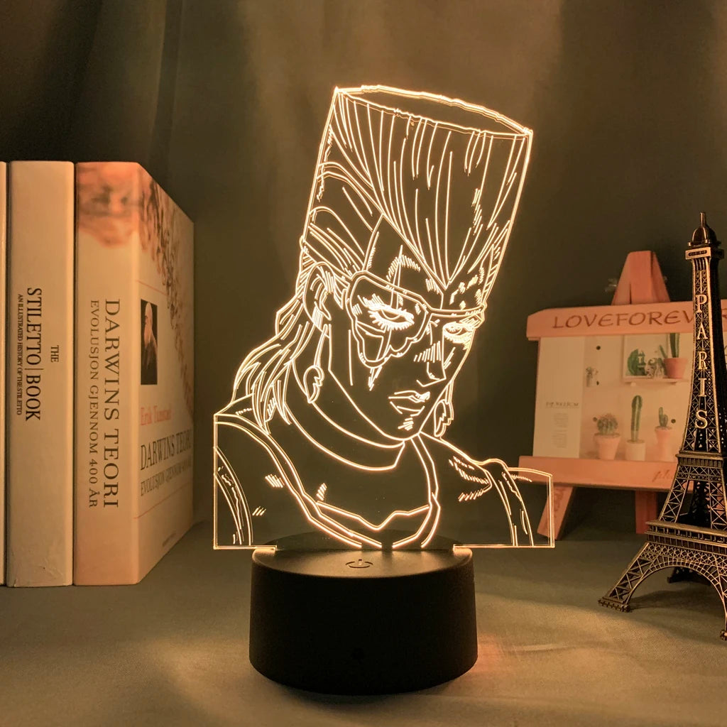 Anime JoJo Bizarre Adventure 3d Night Light Hol Horse for Bedroom Decor Light Birthday Gift for Him Manga Jojo Led Lamp