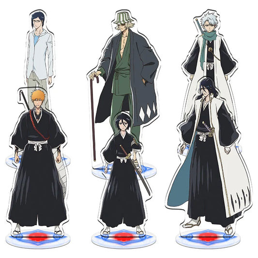 15cm hot Anime BLEACH Acrylic Stand Model Cosplay Characters Ornament Accessories Goods Collection Gifts 18pcs