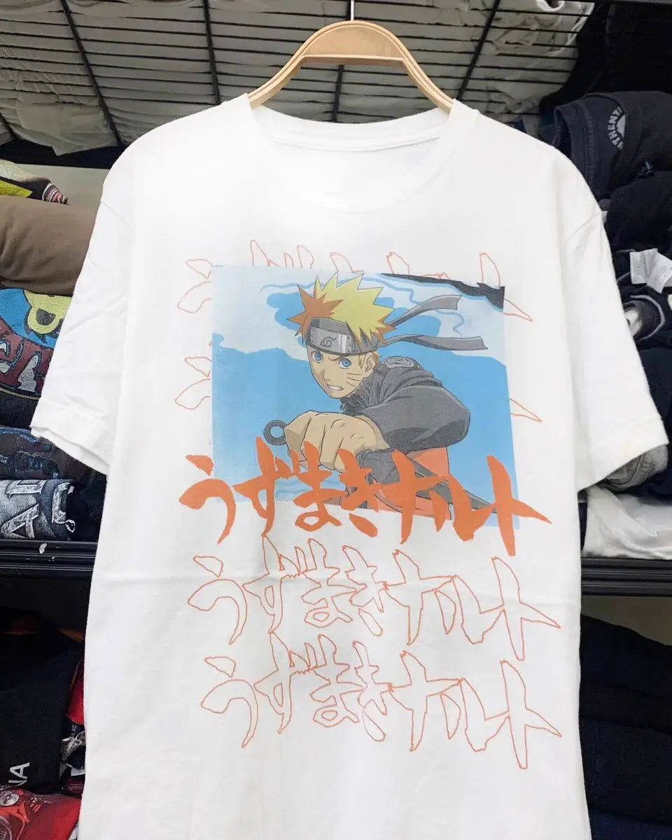 2025 New Anime Naruto Gaara Hyuga Hinata Uzumaki Naruto T-shirt Fashion Short Sleeve Summer Men and Women High Street Casual
