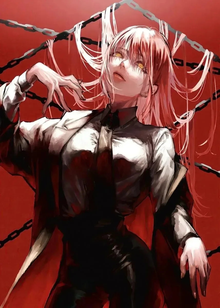 Popular Anime Chainsaw Man Makima Aesthetic Canvas Painting Poster Wall Art Picture Room Decoration