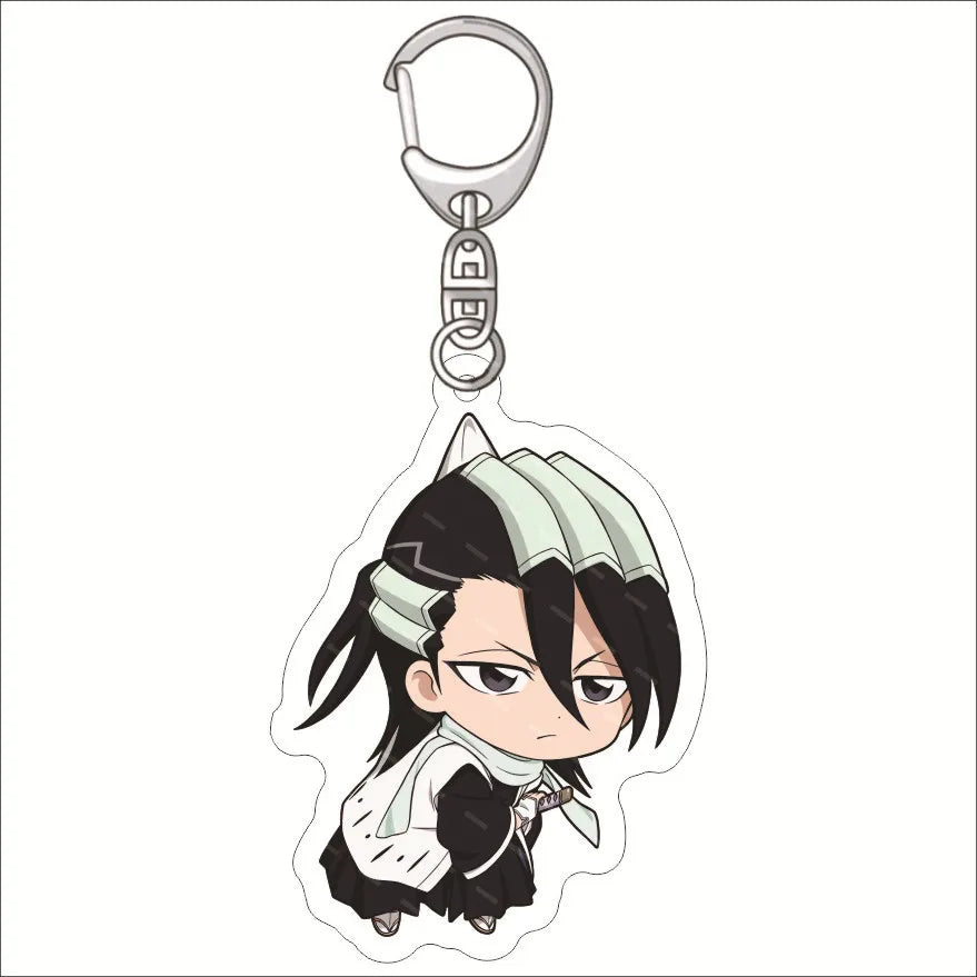 Anime BLEACH Acrylic Keychain Accessories Cartoon Character Cute Charm Bag Pendant Toys Friend Gift