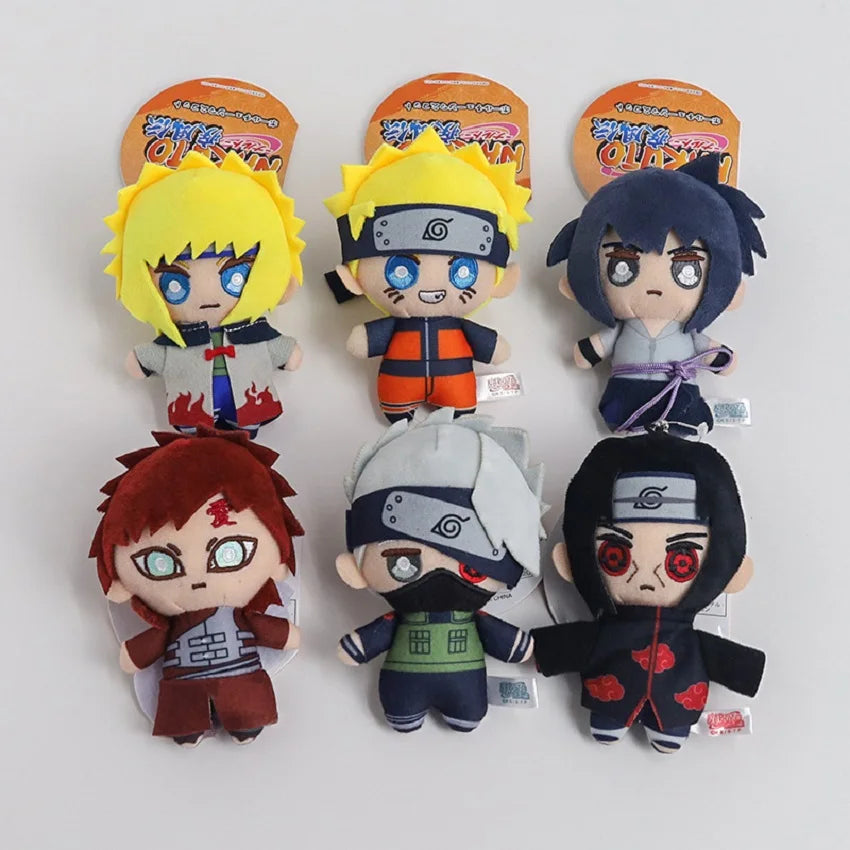 10cm Anime Naruto Shippuden Peripheral Pendant Kakashi Naruto Plush TYoy Keychain Backpack Ornament Adorn Xmas Gift