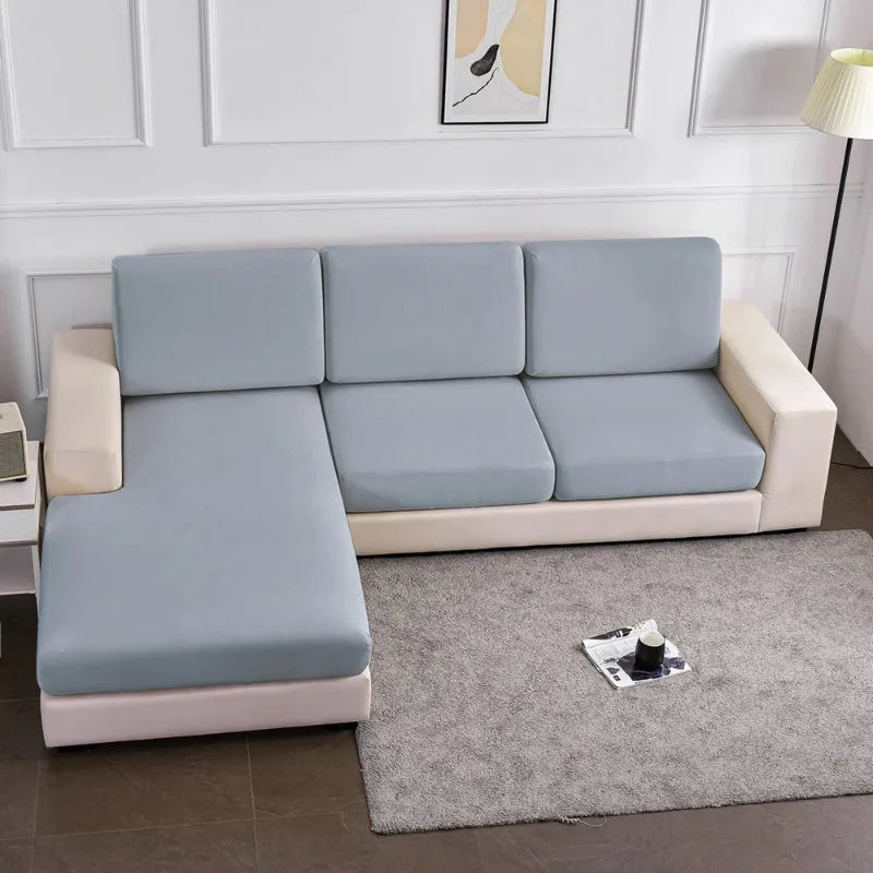 Elastic Sofa Seat Cushion Cover Spandex Polyester Sofa Cover for Living Room Washable Removable L Shape Corner Couch Protector