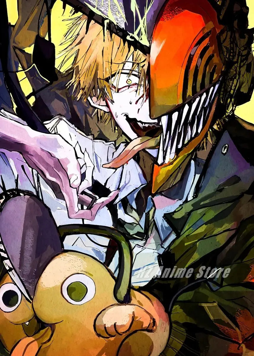 Anime Chainsaw Man Posters and Prints Canvas Painting Chainsawman Comic Wall Art Pictures for Modern Family Bedroom Home Decor