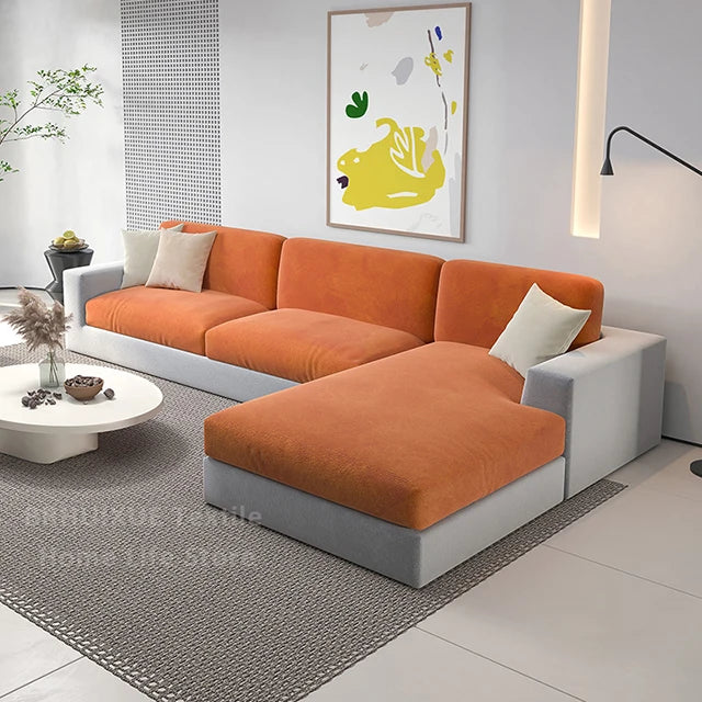 Super Soft Velvet Sofa Seat Cushion Cover Plain Color Stretch Thicken Sofa Cover Sectional Couch L Shape Corner Armchair Covers