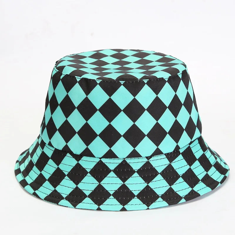 Anime Demon Slayer Fisherman Cap Cosplay Kamado Tanjirou Nezuko No Yaiba Printing Bucket Hat Sunhat Costume Outdoor
