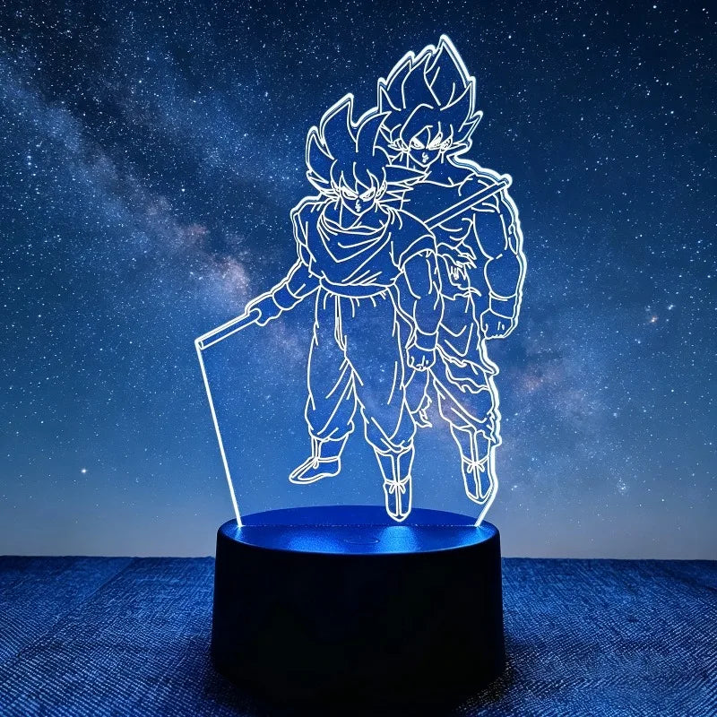 3D Led Light Son Goku GK Vegeta Anime Figure Night Light Dragon Ball Z King Child's Desk Lamp Room Decor Gift Boy Birthday Gift