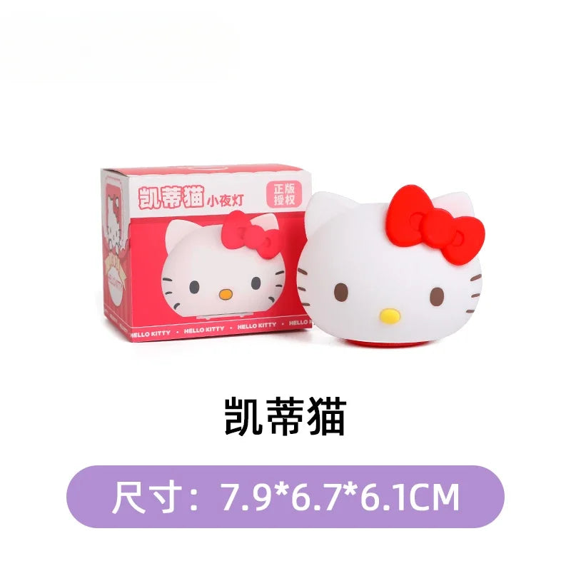 Sanrio Anime Hello Kitty Melody Cinnamoroll Mermaid Hanton Silicone Night Light Cute Cartoon Children's Bedhead Decoration Light
