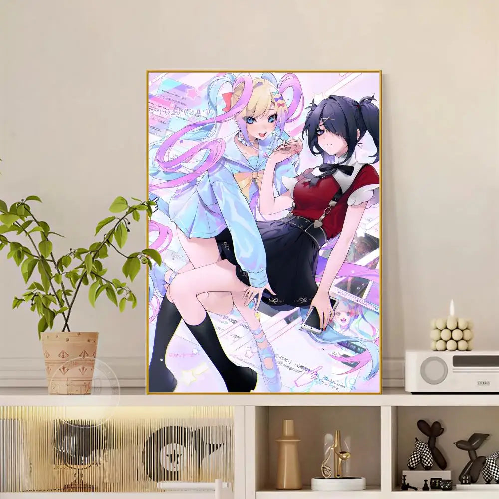 anime Needy Streamer Overload Poster Versatile HD Waterproof Wall Art Self-Adhesive Decor for Any Space Ideal Gift