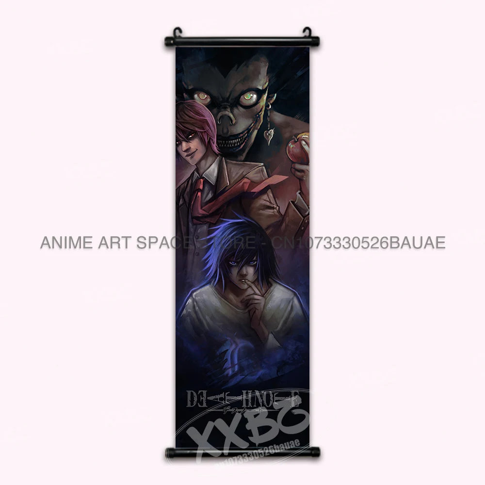 Anime DEATH NOTE Hanging Painting Classic Cartoon Poster Yagami Light Scrolls Pictures Ryuk Home Decor Mural Wall Art For Room