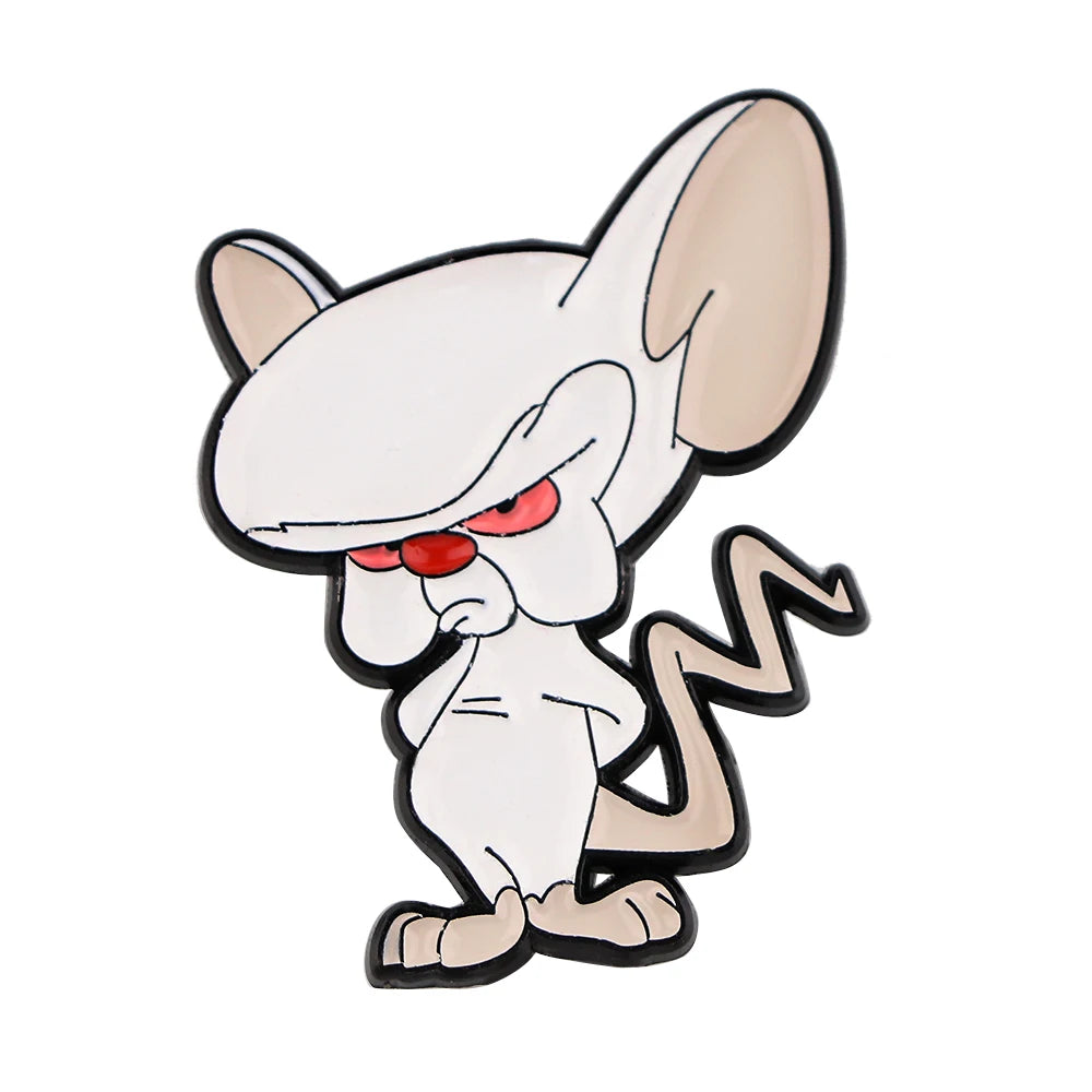 DZ2440 Novelty Cute Mouse Funny Enamel Pins for Clothes Badges on Backpack Lapel Pin Decoration Anime Jewelry Accessories Gifts