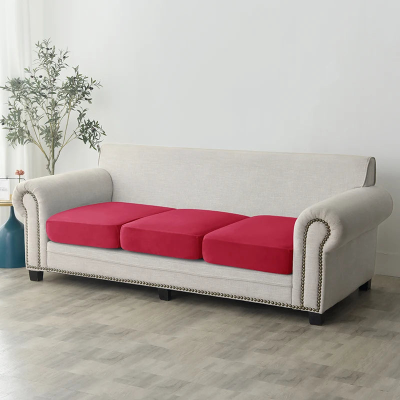 1pc Plush Sofa Slipcover Anti-slip Elastic Sofa Cover for Bedroom Office Living Room Home Decor Couch Cover Furniture Protector