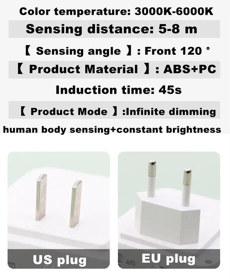 Anime Motion Sensor LED Night Light – EU Plug Dimmable Cabinet Lamp