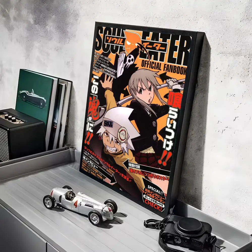S-Soul Eater Anime Poster Stickers HD Waterproof Painting Wall Art for Bedroom Living Room Home Decor Decoration Gift