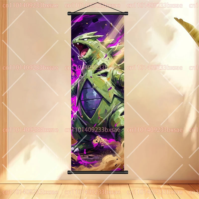Anime Pokémon Gengar Charizard Kyogre Gyarados Mewtwo Rayquaza Cool Poster Hanging Scroll Painting Birthday Holiday Party Gift