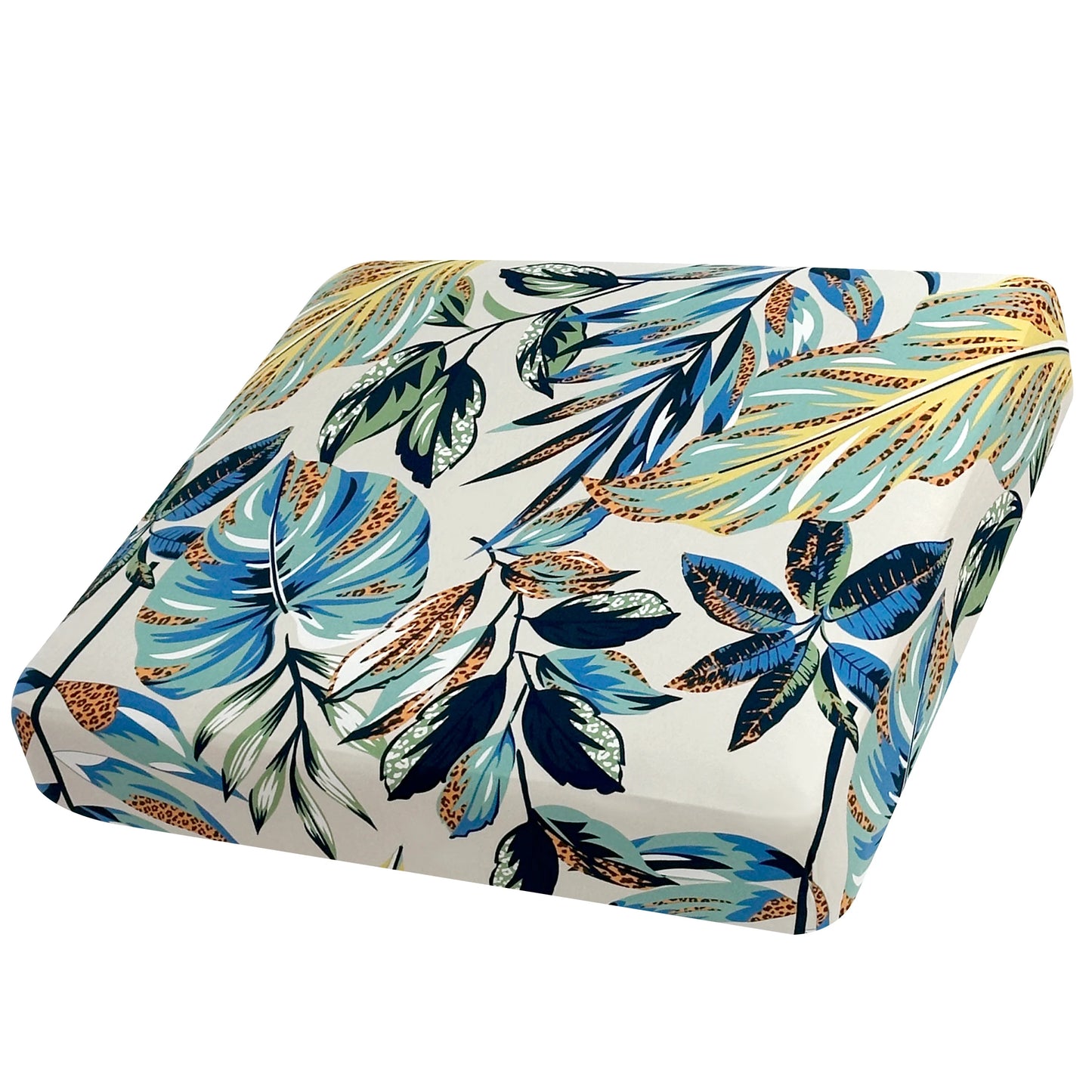 Tropical rainforest leaf printed milk silk sofa cover, elastic sofa cover, dust-proof and detachable sofa cover
