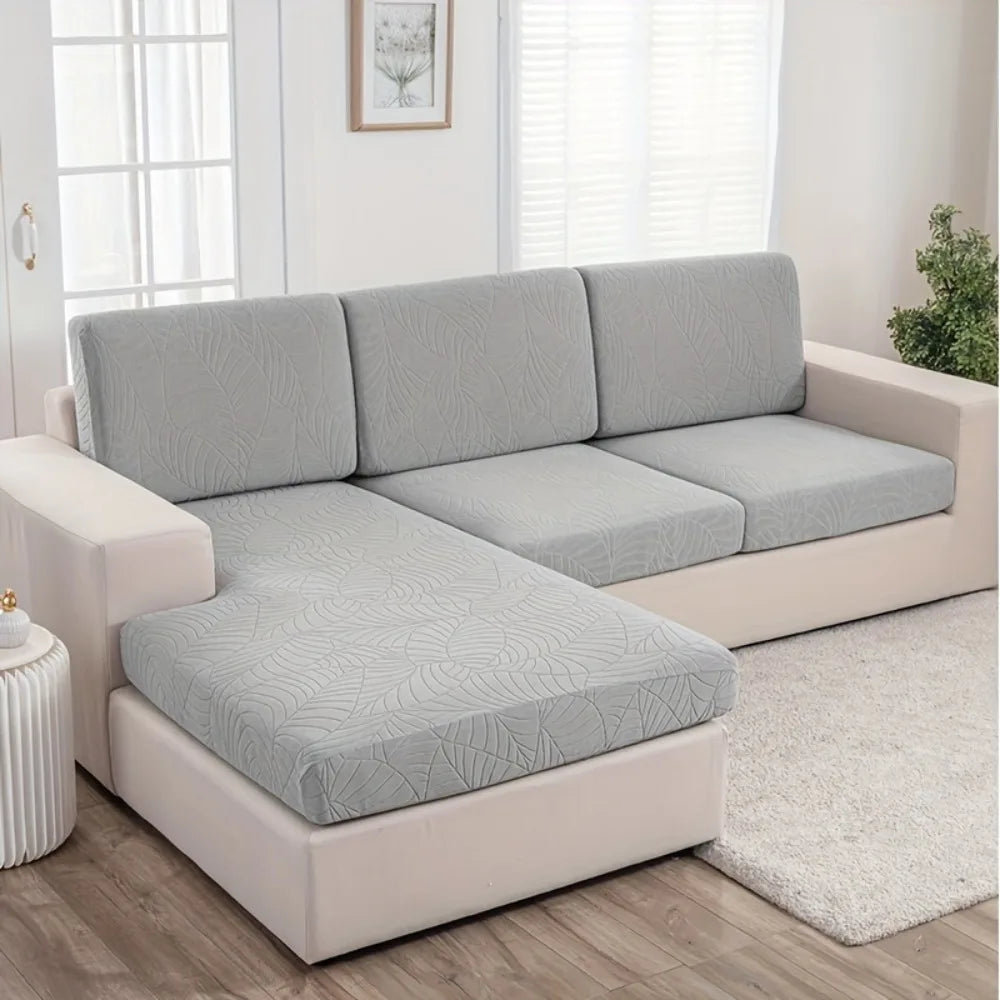 Waterproof Stretch Sofa Cushion Cover Jacquard Fabric Pure Sofa Cover Removable Protector Couch Cover Chaise Lounge Living Room