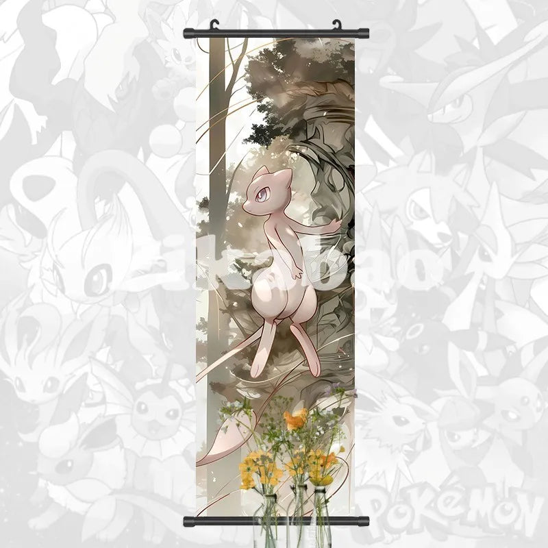 Printed Poster Anime Wall Artwork Greninja Pictures Gardevoir Painting Canvas Pikachu Hanging Scrolls Home Room Decor