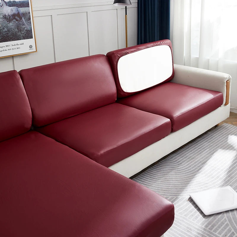 easy clean waterproof PU funiture protector solid sofa cover Corner sofa seat slipcover elastic stretch couch cover