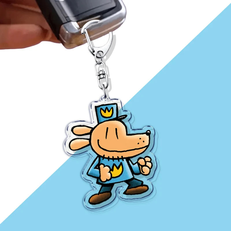Popular Cartoon Dog Man and Cat Keychain for Accessories Bag Key Chain Ring Jewelry Fans Cute Anime Gifts Kids Children Keychain