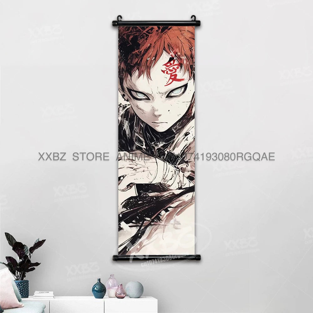 Naruto Home Decoration Scrolls Picture Hyuga Hinata Anime Canvas Wall Art Interior Hanging Painting Uchiha Itachi Figures Poster