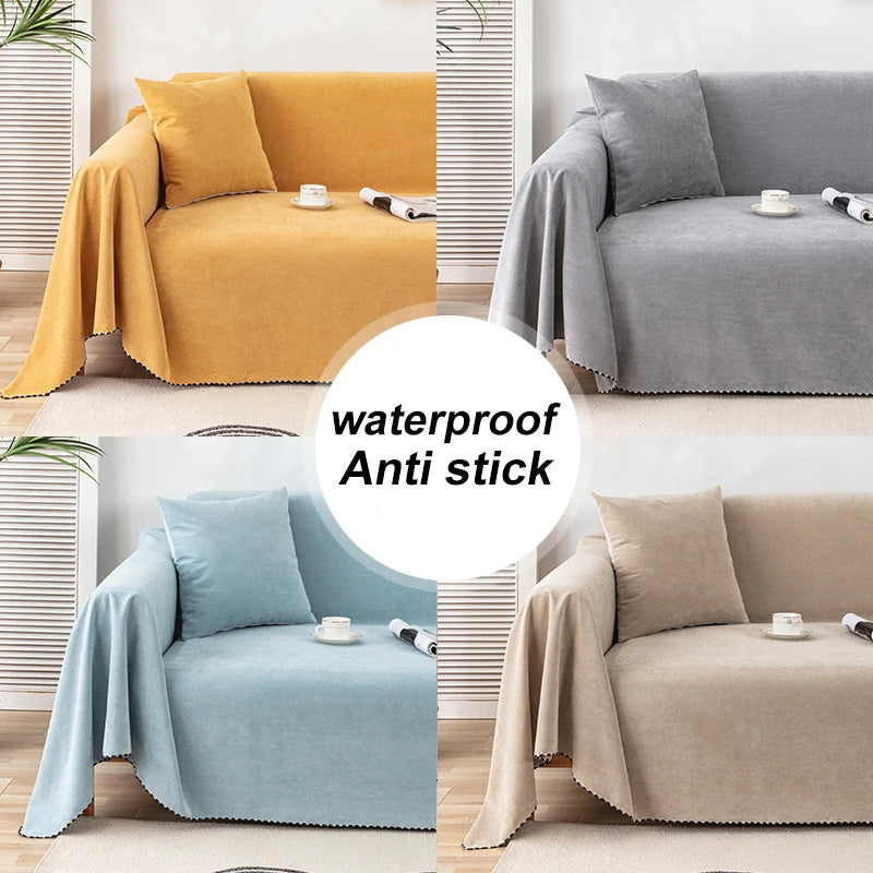 Waterproof Sofa Towel Solid Colour High Quality Sofa Cover Multifunctional Dustproof Durable Sofa Towel For Living Room Decor