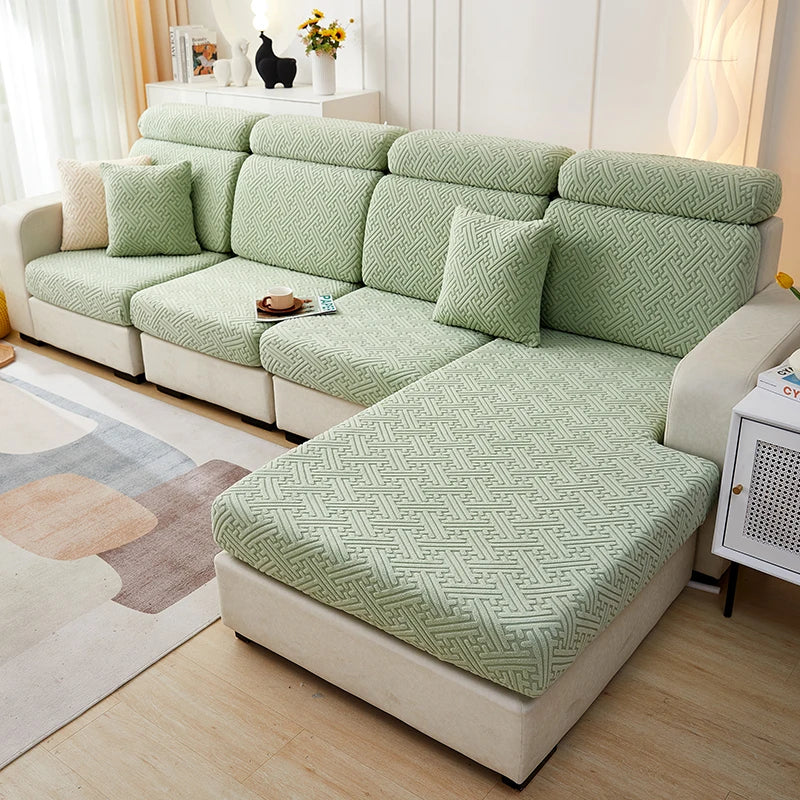 Thicken Sofa Seat Cushion Cover Jacquard Chair Cover Sofa Slipcover Stretch Adjustable Sofa Cover Pets Kids Furniture Protector