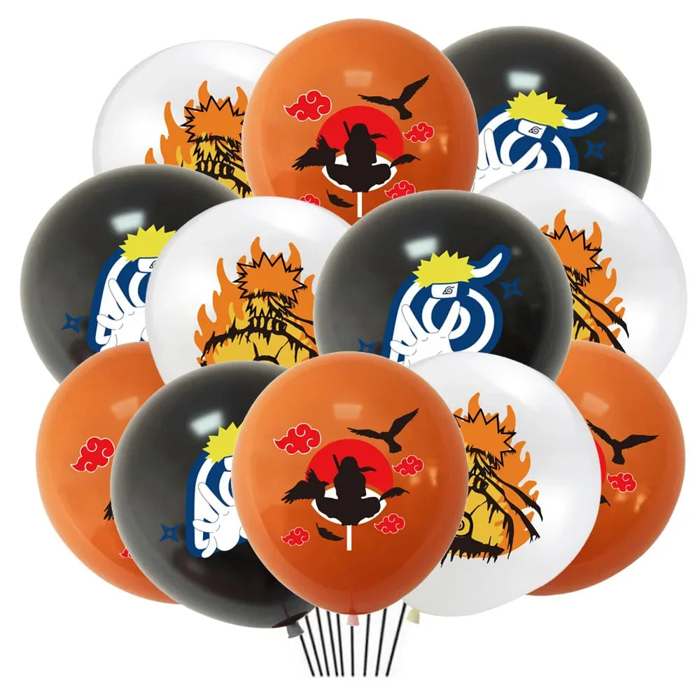 Narutoed Anime Toy Gift Party Supplies DIY Party Decoration Tableware Paper Plate Cup  Latex Foil Ballon Helium Globo Boy Family