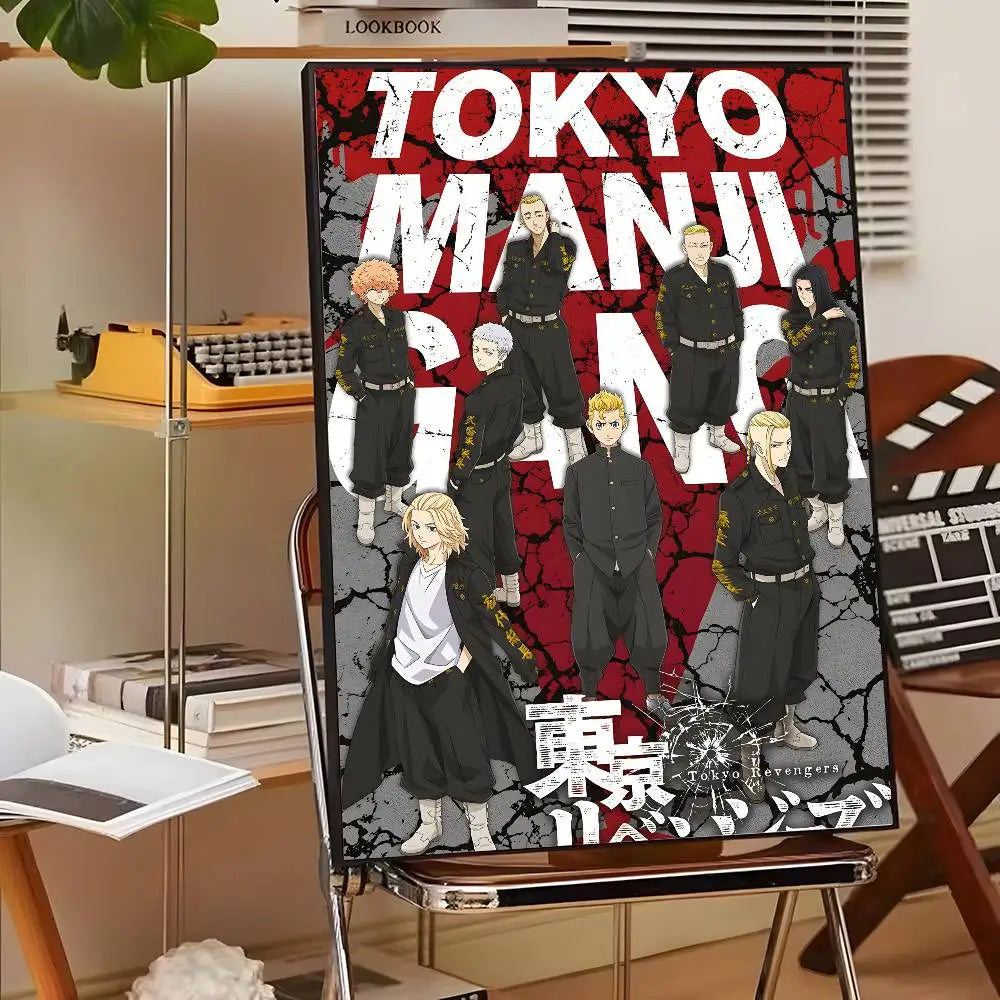 Japan Anime Tokyo Revengers Poster art canvas HD aesthetic Printing Paper Wall Art for Living Room Bar fashion Home Decor