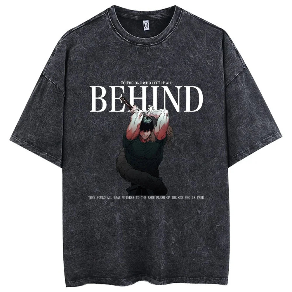 2026 Summer Fushiguro Toji Printed Tee Anime Jujutsu Kaisen Clothing Men Women Manga T-shirts Washed Cotton Tshirt Harajuku Y2k