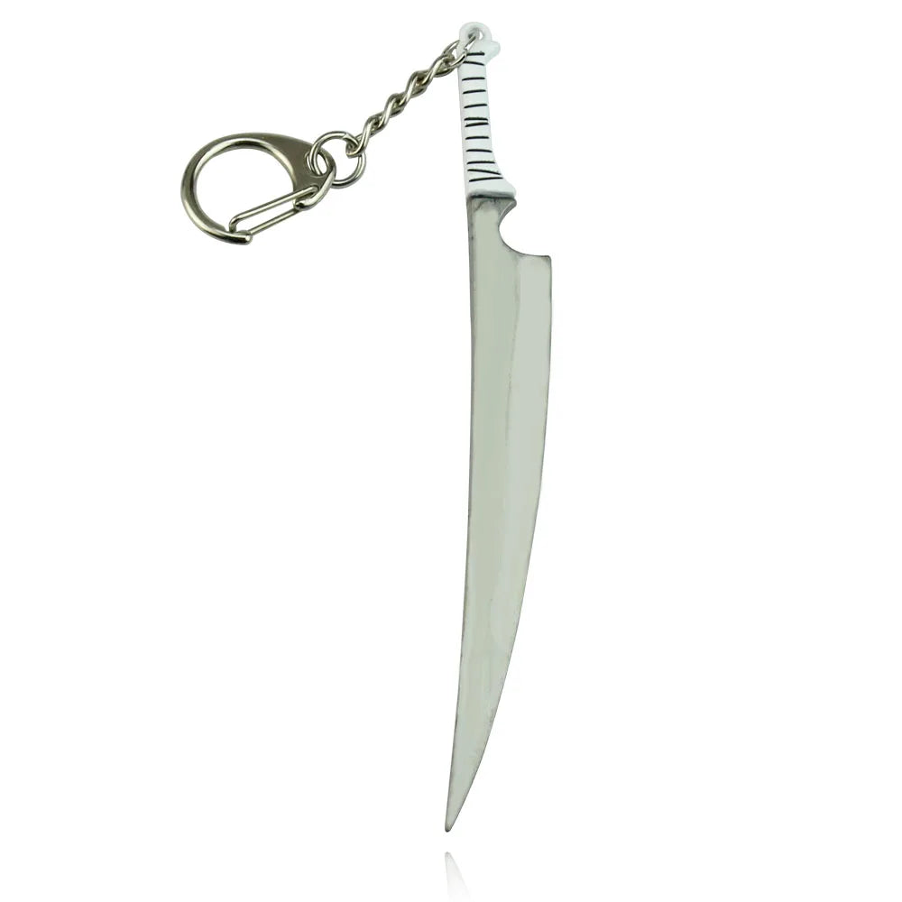 Anime Bleach Necklaces Zangetsu Zanpakutou Sword Key Chain Hitsugaya Toushirou Katana Weapon Keychains Accessories   ﻿