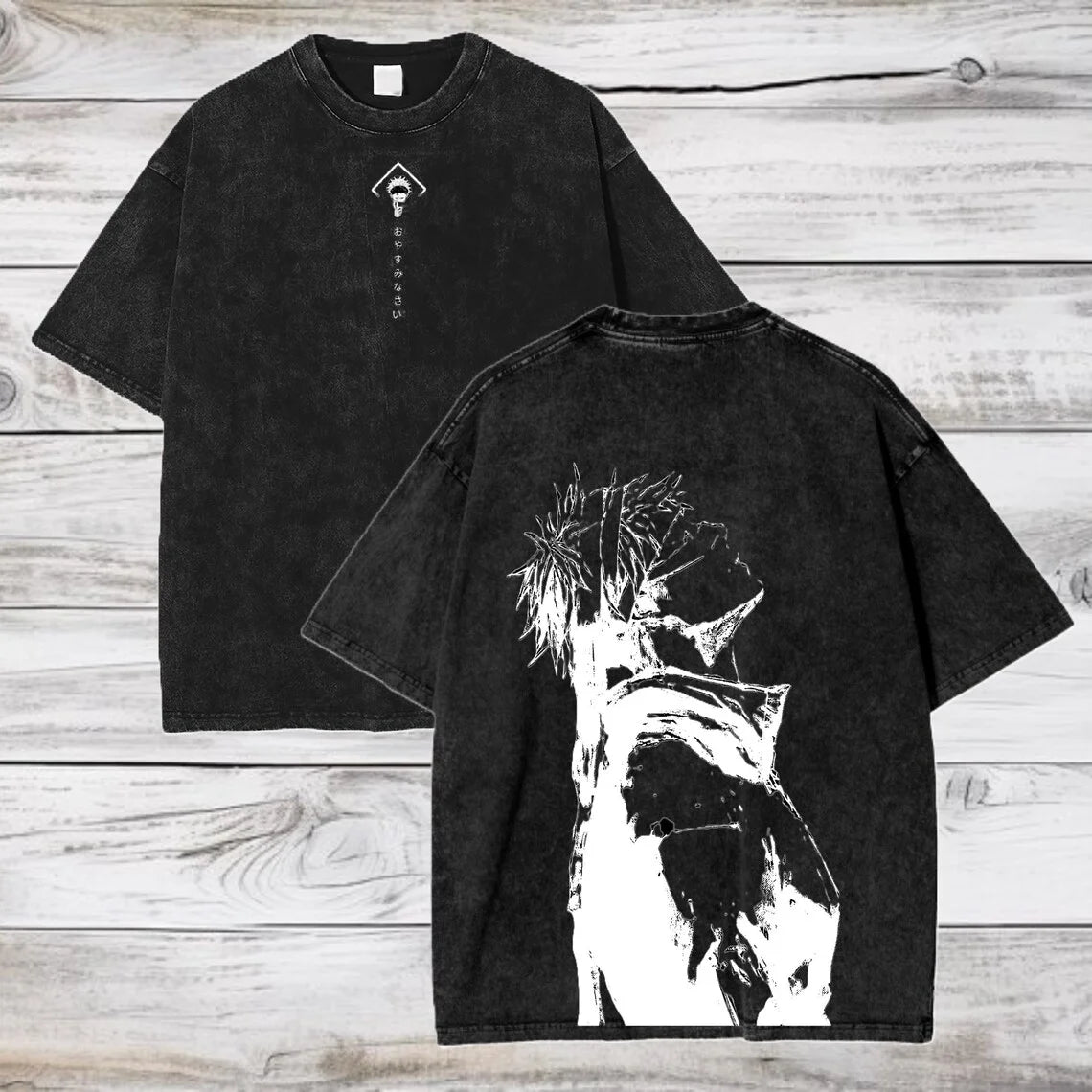 Gojo Satoru Jujutsu Kaisen T Shirt Men Women Tshirt Washed Cotton T-shirt Clothing Summer Short Sleeve  Tees Streetwear