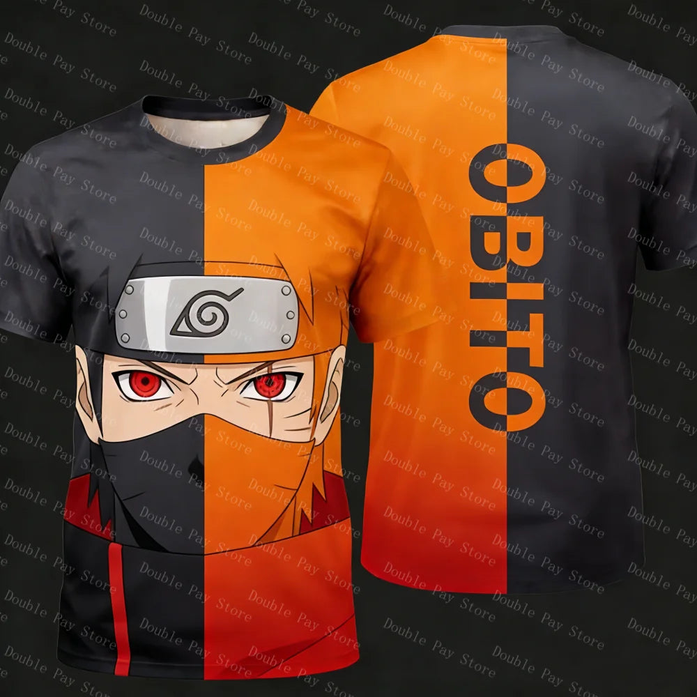 Anime Naruto Boy T-shirt Cosplay Cartoon Short-sleeved Men's Shirts Loose Cool Gift Clothing Casual Adult T-shirt Kids Tshirt