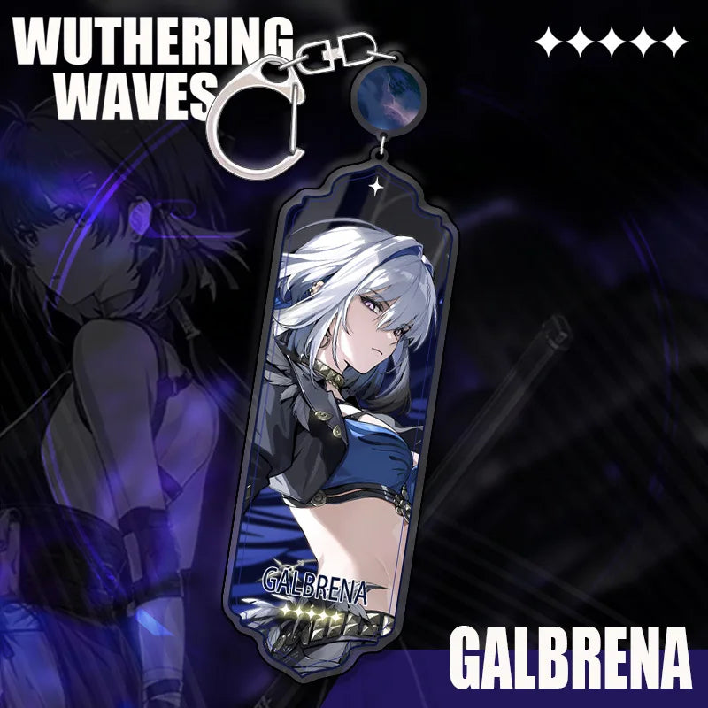 New Wuthering Waves Hiyuki Denia Aemeath Mornye Keychain Cartoon Anime Strip Pendant Keyring Backpack Jewelry Cute Gift