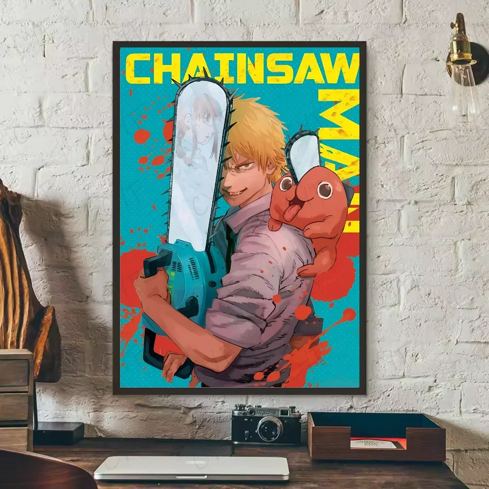 Anime Poster Art Wall Aesthetic Decoration Chainsaw Man Home Living Room Bedroom Bar Canvas Painting Wall Art Nordic Posters