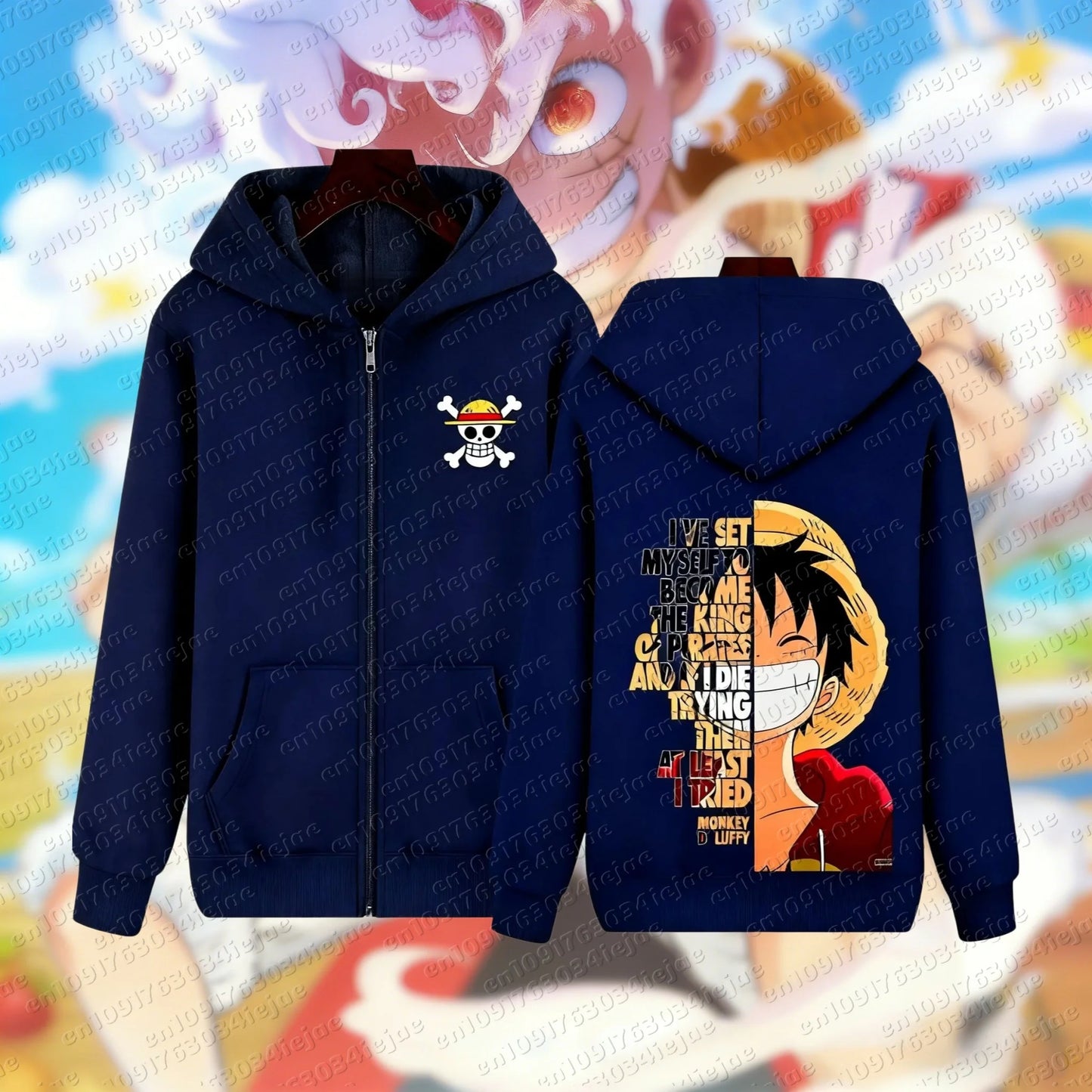 2026 One Piece Anime Hoodie Zipper Hoodie Men Women  Luffy Print Graphic Streetwear Casual Pullover Long Sleeve Tops Autumn