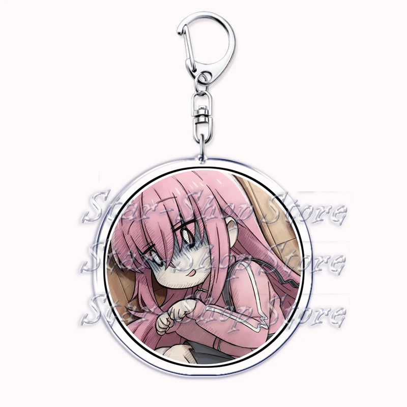 Cute Cartoon Anime Keychains for Accessories Bag Hitori Gotoh Nijika Ijichi Ryo Yamada Ikuyo Kita Keyring Jewelry Fans Gifts
