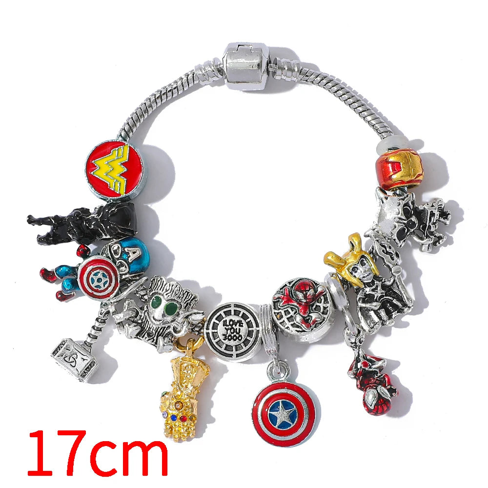 Cartoon Bracelet Classic Fashion Anime Pendant Accessories for Best Friend Superheroes Pendant Bracelet Gifts