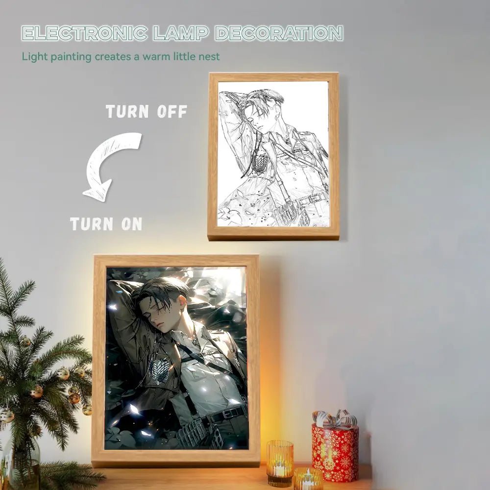 Attack on Titan Moonlight LED Photo Frame – Bedroom Decor