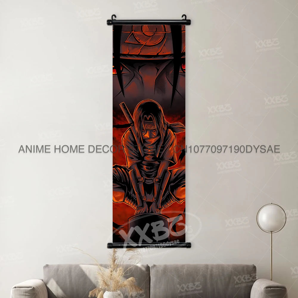 Naruto Posters Uchiha Madara Decorative Painting Uchiha Itachi Anime Hatake Kakashi Wall Art Uchiha Sasuke Scrolls Picture Decor