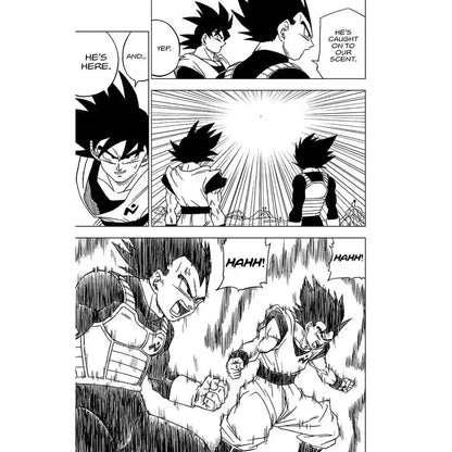 Black and white manga panel of two spiky-haired characters in combat attire on anime cartoon wall stickers set