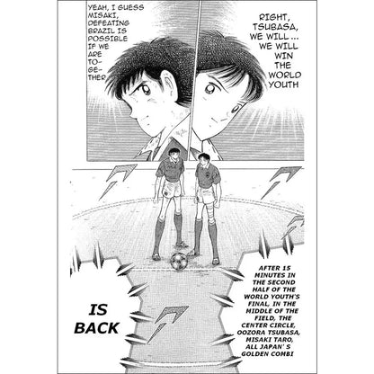 Black-and-white manga panel anime cartoon wall stickers 21x30cm self-adhesive featuring two young soccer players on field