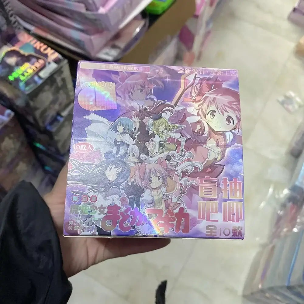A vibrant purple and pink anime character badge set with k-on anime characters and holographic accents featuring japanese text